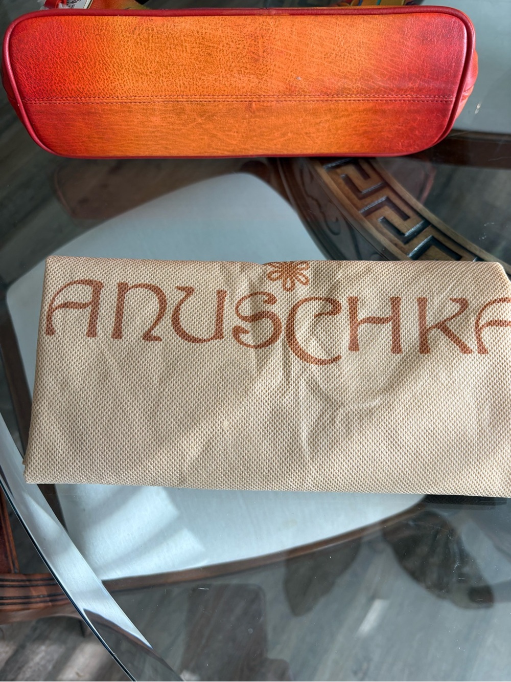 🧡♥️ANUSCHKA VIBRANT BUTTERFLY DESIGN HAND PAINTED LEATHER HOBO/SHOULDER BAG!🧡♥️ - Picture 9 of 9